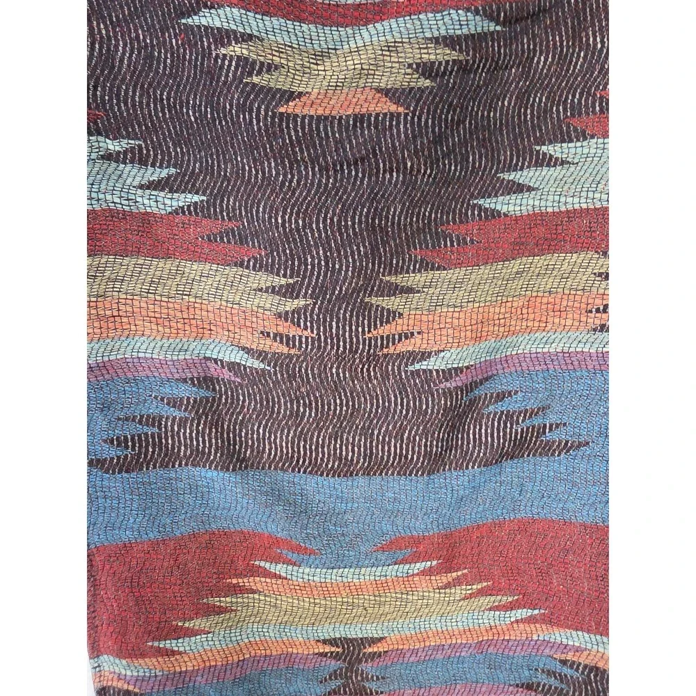 NWT Rapti Fashion Infinity Scarf Wool Silk Multicolor Geometric Boho Wrap Shawl